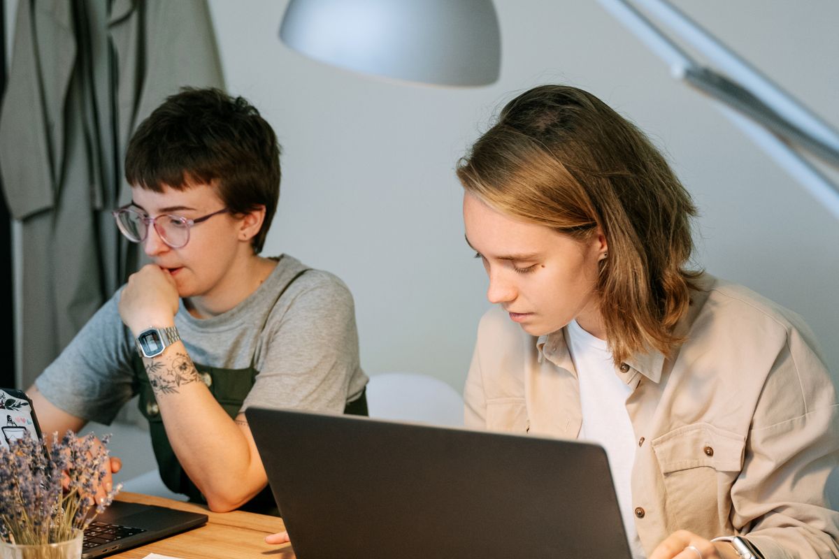 Remote team working together